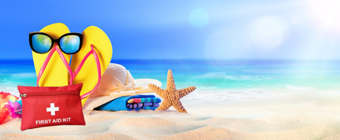 Beach Accessories On Seashore - Summer Holidays