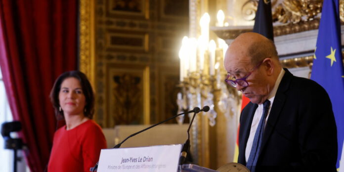 German Foreign Minister Baerbock meets with her French counterpart Le Drian in Paris