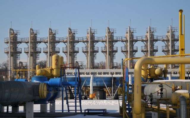 Gas storage near western Ukrainian town Stryi